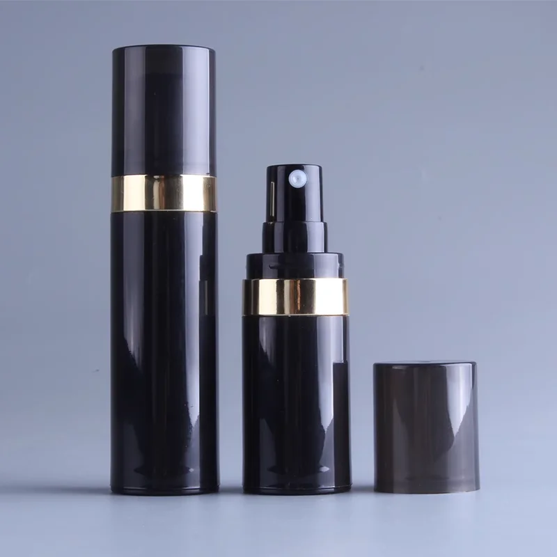 15ml 30ml 50ml branco airless garrafa de vácuo fundação de maquiagem e soros vazio recarregável recipiente de produtos de higiene pessoal bomba de prata