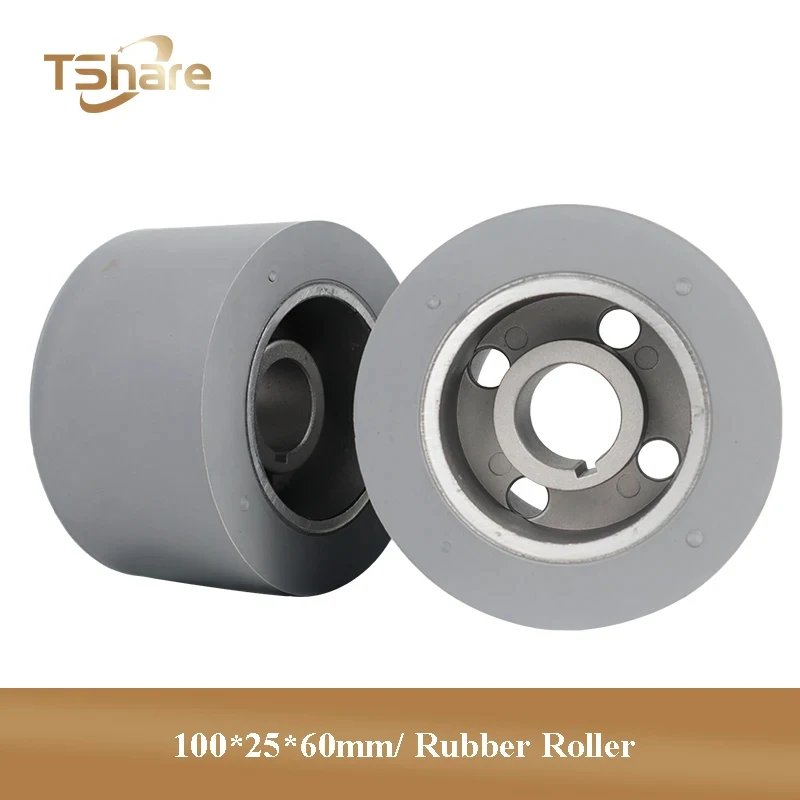 

TShare 1PC Durable Accessories 100*25*60mm Rubber Roller for Woodworking Machine