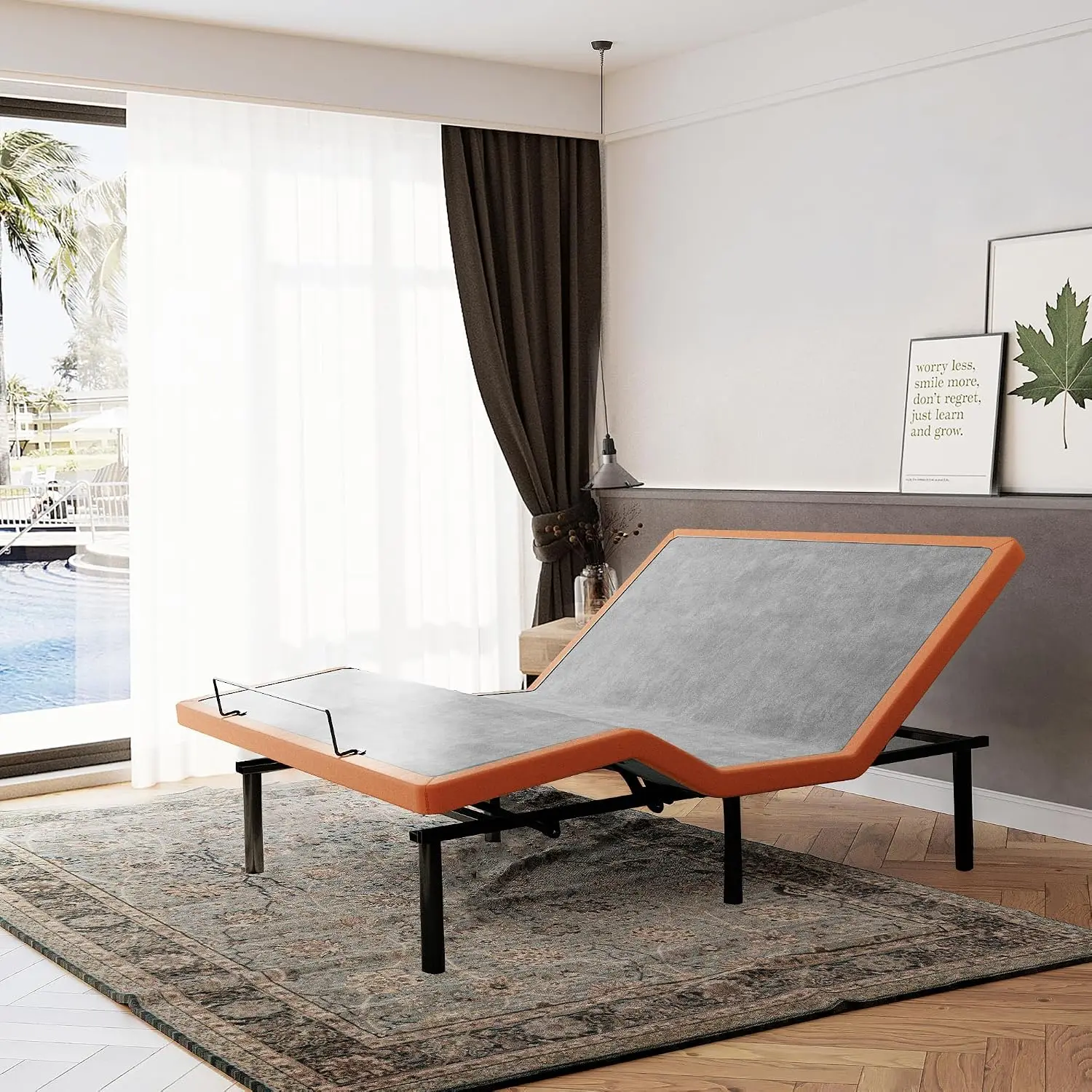 Adjustable Bed Frame Queen Easy Install 5 Minutes 3000lbs Weight Capacity, Customized