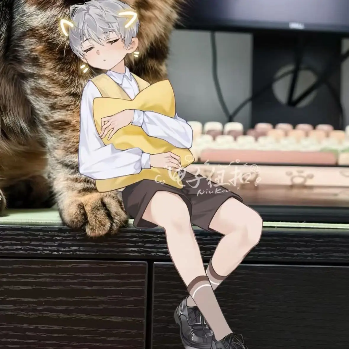 أنيمي الحب والفضاء العميق زين سيلوس كزيفير رافاييل تأثيري الكرتون الاكريليك لوحات قائمة سطح المكتب حلية جمع هدية