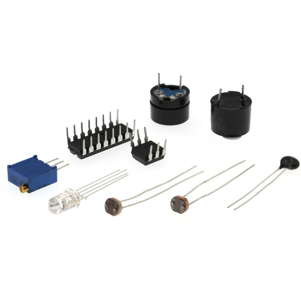 DIY Electronics Basic Starter Kit LED Capacitors Resistors Buzzer Diode Rectifier NPN Transistor DIY Kits