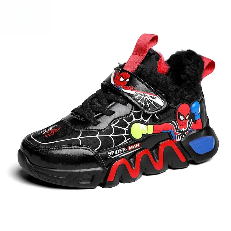

Boys Spider-Man Shoes 2023 - Warm Lined Winter Sneakers Non-Slip Sole