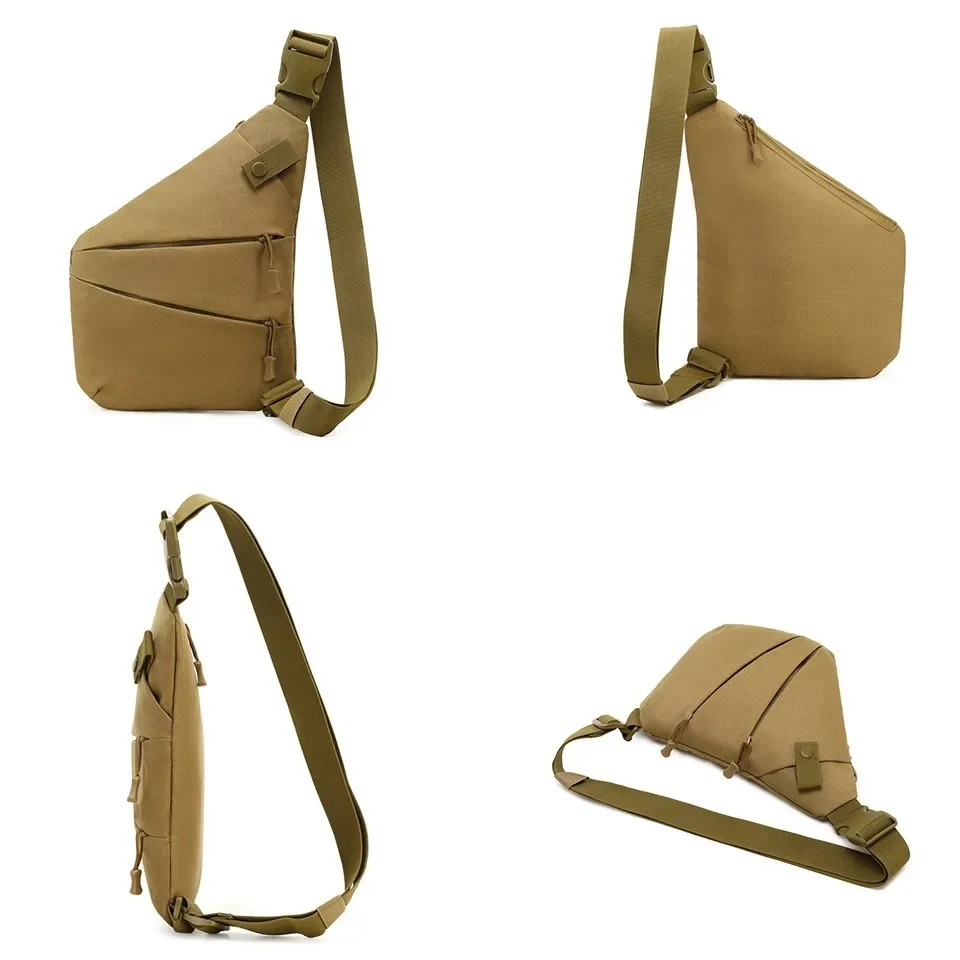 CamSolomon-Sacs de poitrine imperméables pour hommes, sacs à bandoulière en nylon, sac messager pour homme, unique initié