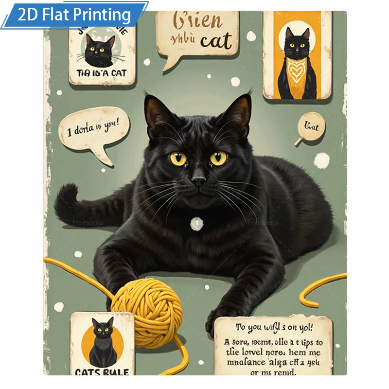 1 قطعة بطانية الفانيلا لطيف القط الأسود الصوف بطانية مع اقتباسات مضحكة وتصميم الغزل لديكور المنزل مريح
