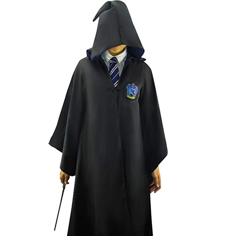 Halloween Cloak Scarf Slytherin Ravenclaw Hufflepuff Robe Cosplay Potter Costume for Kids Adults