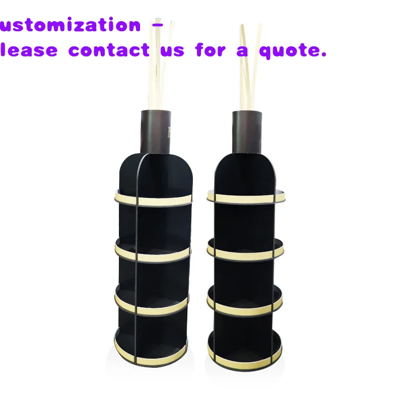 

custom.Floor-standing Supermarket Shopping Mall Display Rack Skin Care Beauty Cosmetics Rotating PVC Form Board Portable Foldabl