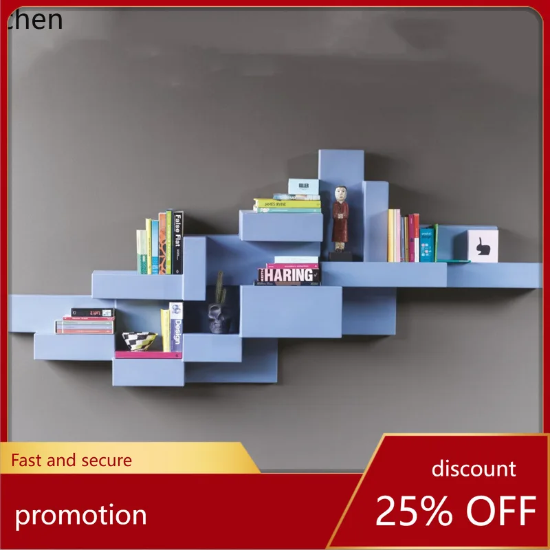 

LXC Painted Creative Art Wall-Mounted Storage Rack Modern Simple Wall Hanging Bookshelf Decorative Cabinet