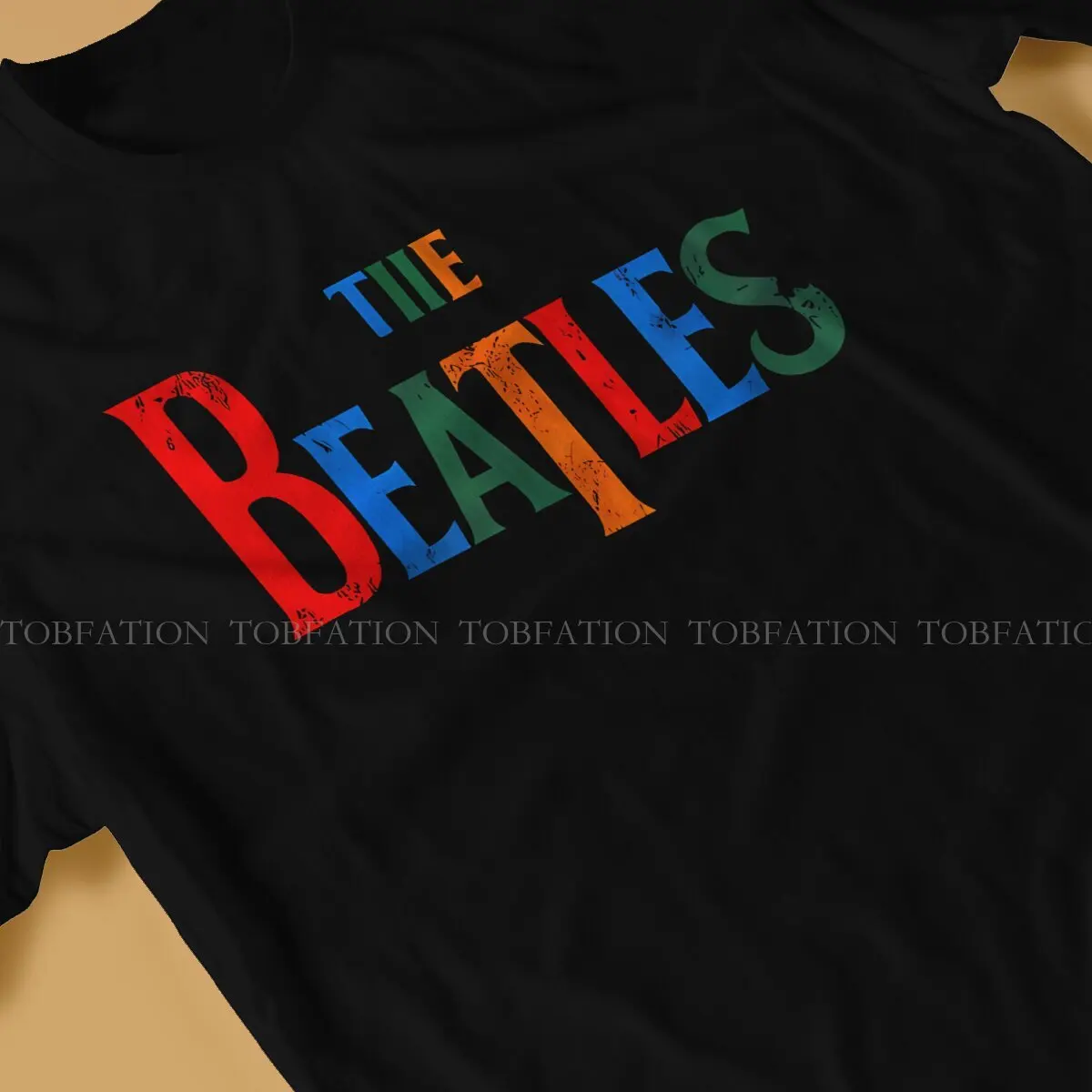 Colorful Name Hipster TShirts The Beatle Male Harajuku Fabric Tops T Shirt Round Neck