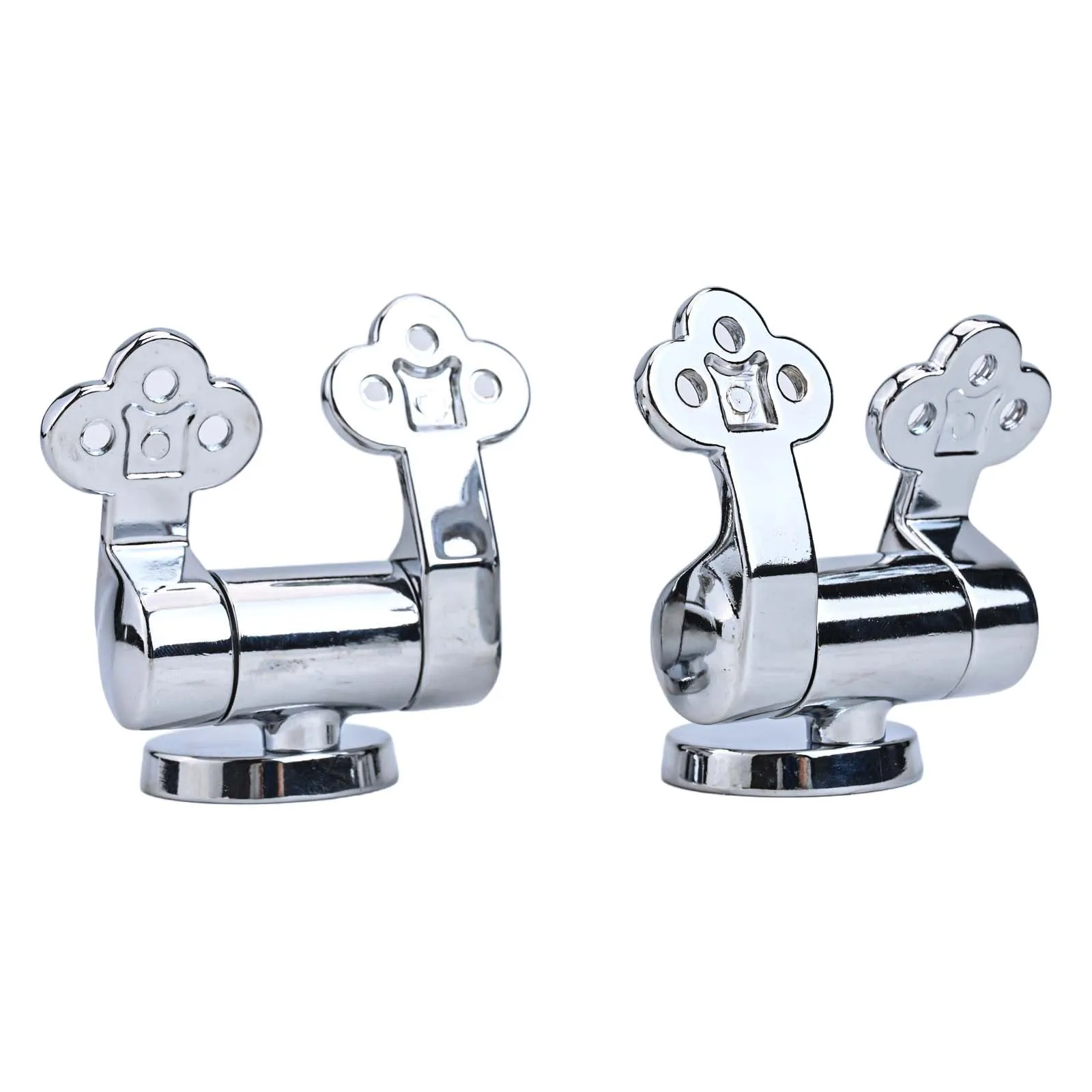 Bathroom Accessory Plum-shaped Zinc Alloy Hinge Chrome-plated Toilet Hinge Rust-resistant Zinc Alloy Sturdy Structure