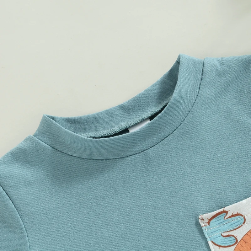 ملابس أطفال غربية ، طباعة بقرة ، تيشيرت بأكمام قصيرة ، شورت برباط ، ملابس أطفال ، الصيف ، 2 *