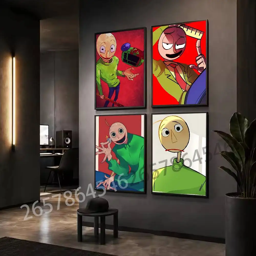 B-Baldi s Basics in E-Education and L-Learning Wall Art Poster Print Wall Decor for Living Room Bedroom Home Decoration