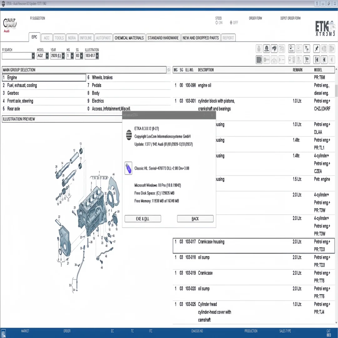 2025 Hot ELSAWIN 6.0 Etka 8.3 Latest Maintenance Software Group Vehicle Electronic Parts Catalog Suitable for V/W AU/DI SE/AT SK