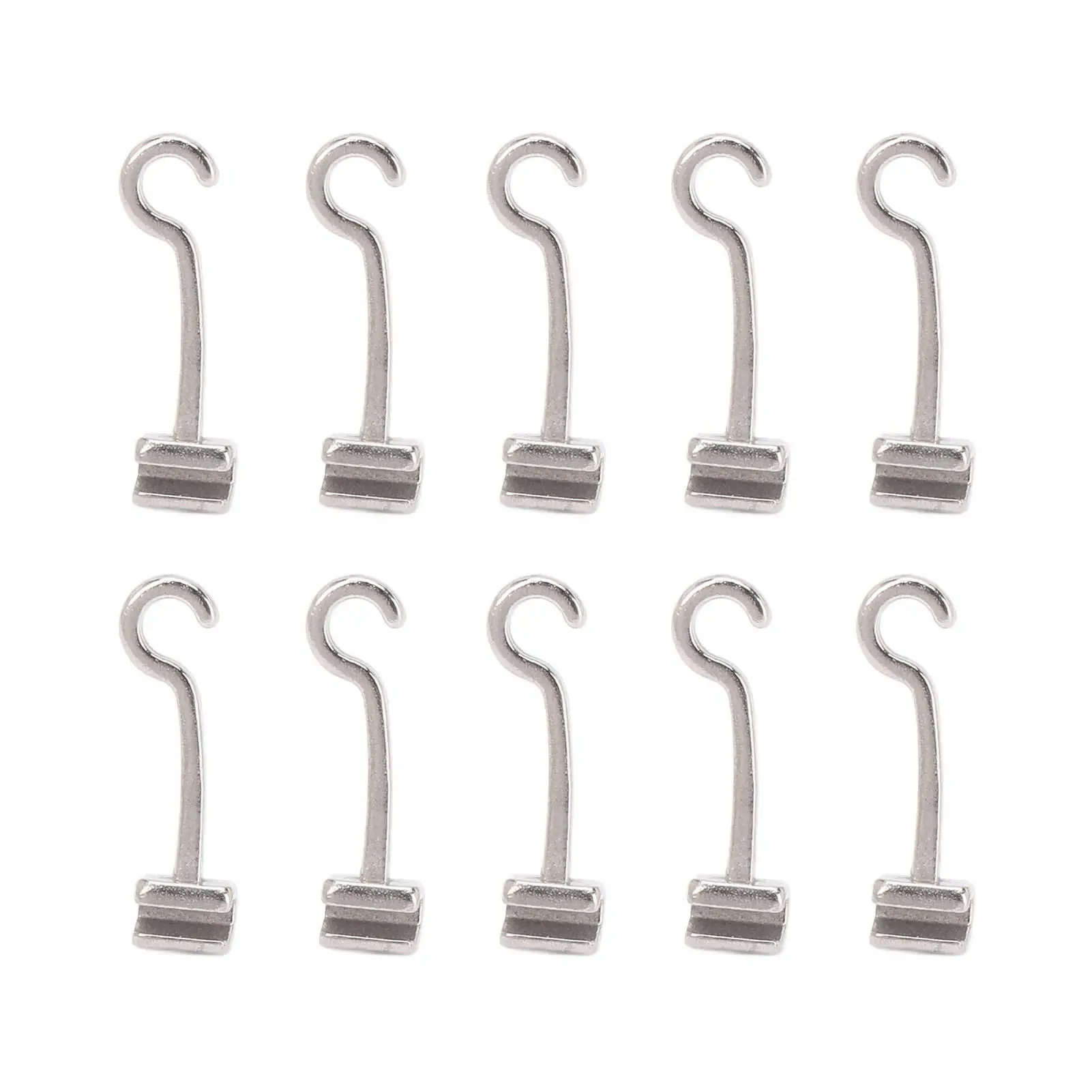 Curved Stainless Steel Left Orthodontic Crimpable Hooks for dental Clinics - for dental Crimpable Hook Accessories