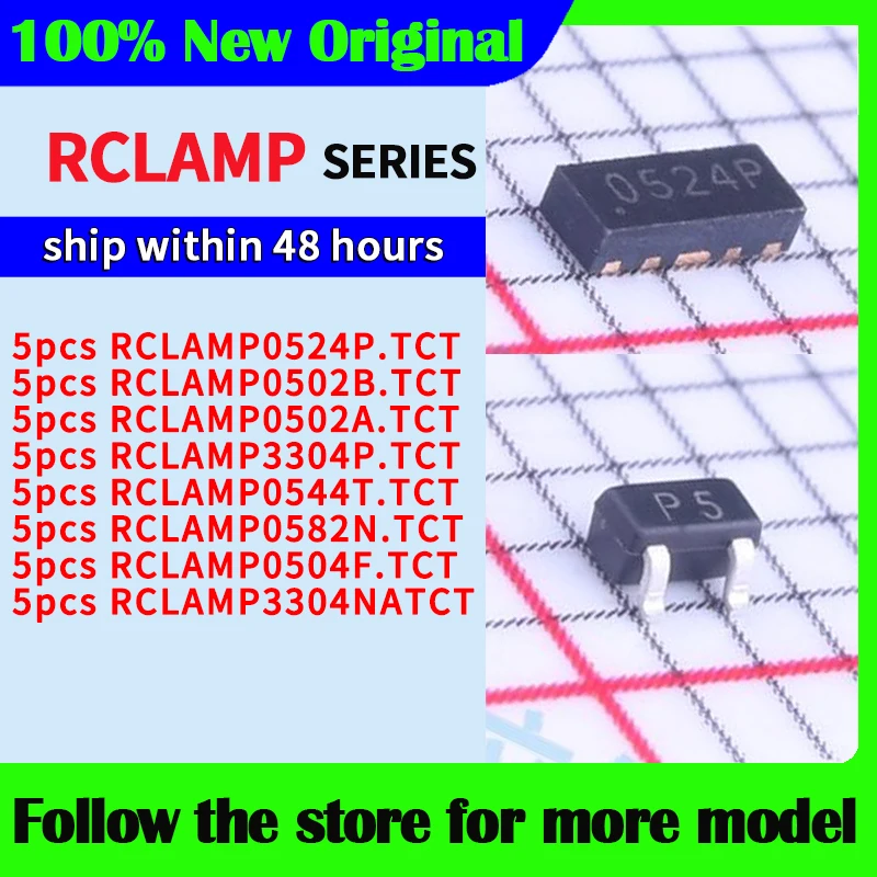 

5шт RCLAMP0524P.TCT RCLAMP0502B.TCT RCLAMP0502A.TCT RCLAMP3304P.TCT RCLAMP0544T.TCT RCLAMP0582N.TCT RCLAMP3304NATCT RCLAMP0504F