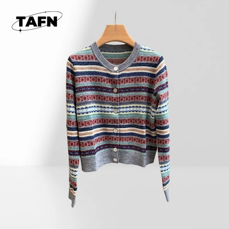 

Women's Retro Chic Cashmere Cardigan – Premium Quality for 2025 Casual Outings Design for Casual Elegance AI0351