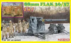 DRAGON 6923 1/35 피규어 모델 키트 포함, 독일 88mm FLAK 36/37, 2 인 1