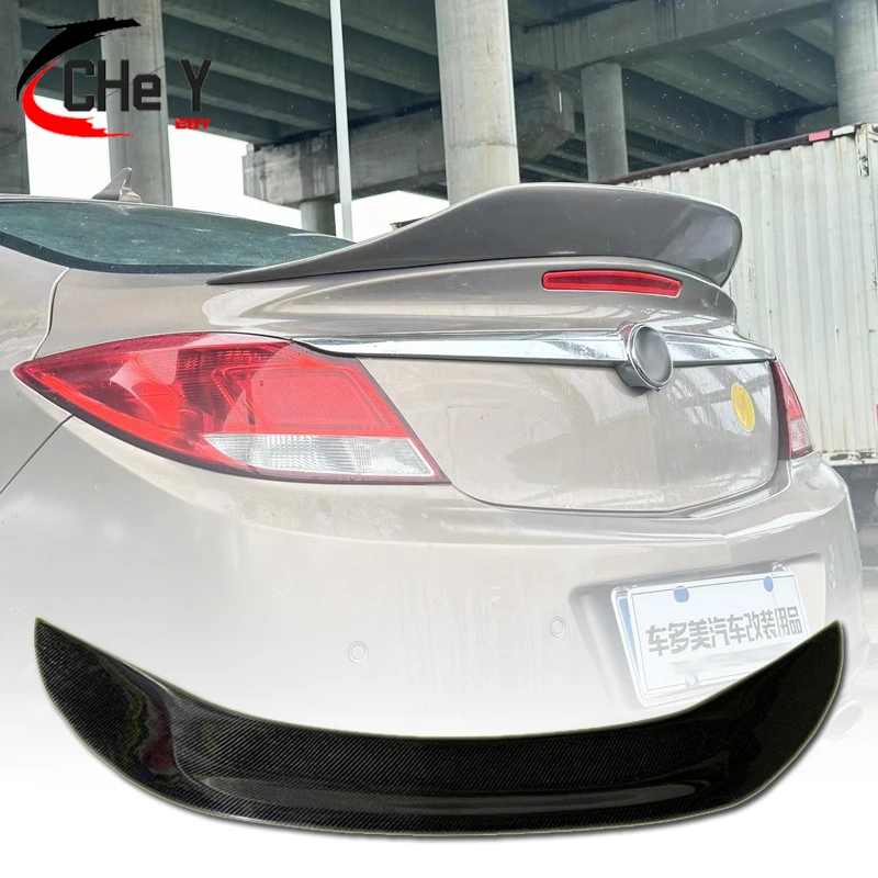 For Buick Regal Opel Year Vauxhall 2009-2013 Modified True Carbon Fiber True Wing Spoiler Trunk Trim JDM Style Rear Spoiler