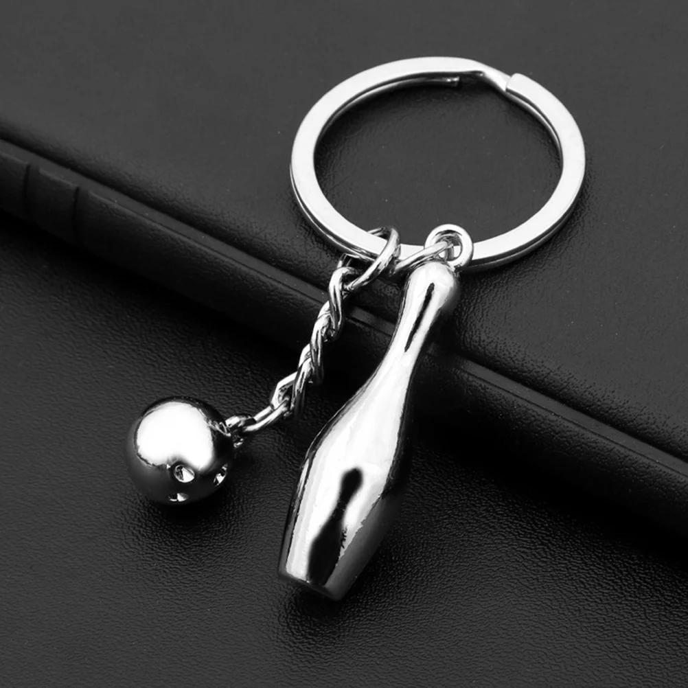 5 Pcs Bowling Keychain Gifts Keyring Pendant Student Zinc Alloy Bag Hanging Ornament Sports Souvenir Child Jewelry