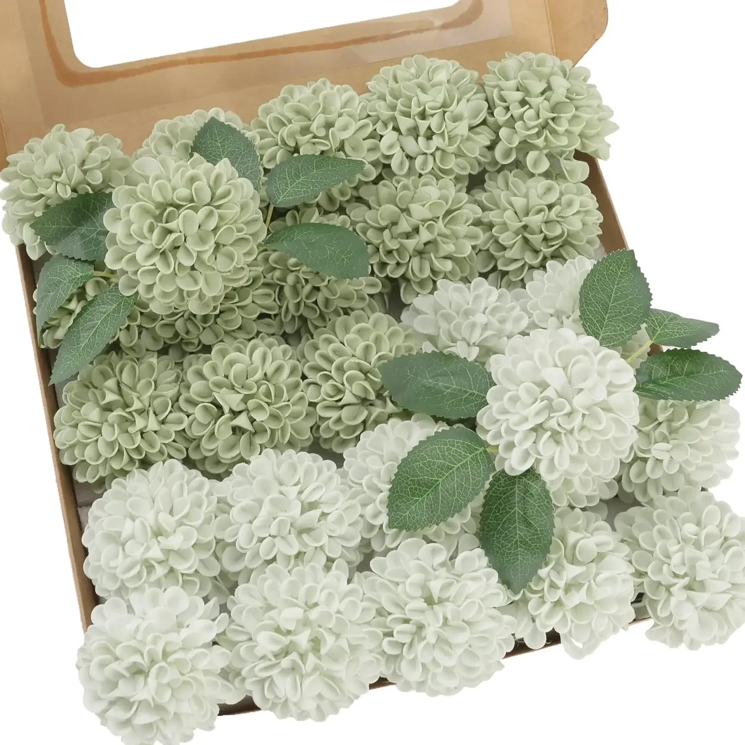 

Artificial Wedding Dahlia Flowers 25 pcs Fake Roses with Stem for DIY Wedding Decor Centerpieces Arrangements Bouquets