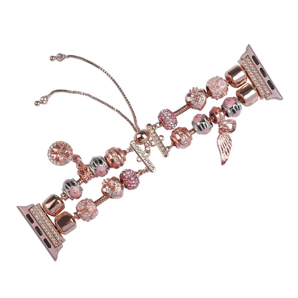 DIY Diamond strap for Apple watch Ultra 8 7 6 5 4 SE 45mm 41mm 40mm 44mm Metal charm bracelet for iwatch series 38mm 42mm strap