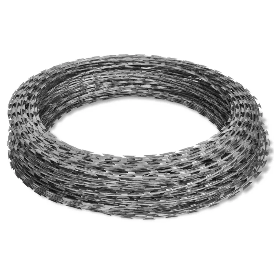 Razor Wire Helical Wire Roll Galvanized Steel 197'