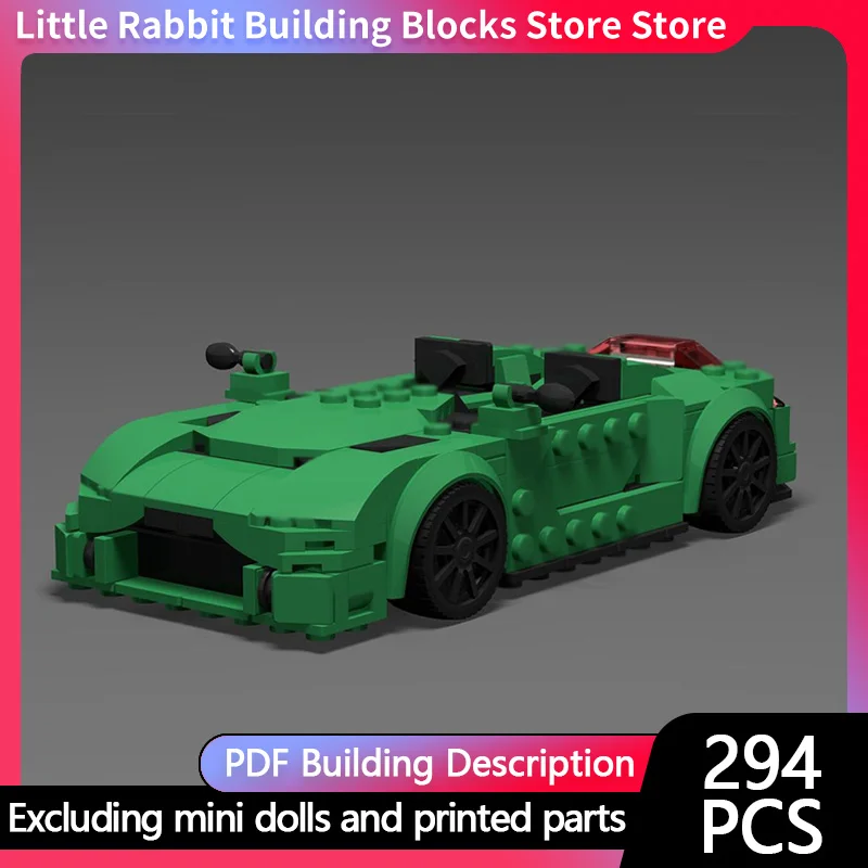 Speed Racing Car Model MOC Building Bricks V12 Top Tier Sports Car Modular Technology Children Holiday Gifts Assemble Toys Suit