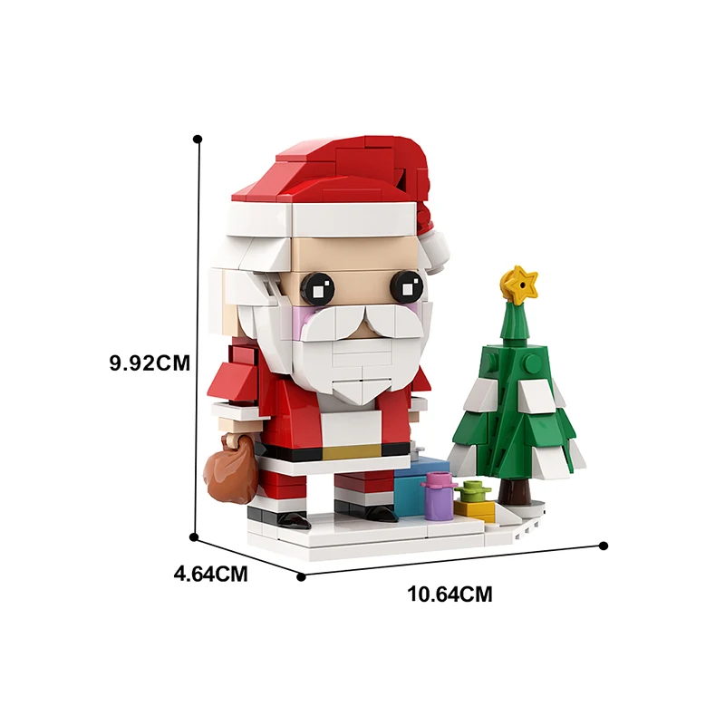 Gobricks moc natal papai noel blocos de construção boneco de neve figura igreja árvore veados mini tijolos brinquedos para crianças presentes natal