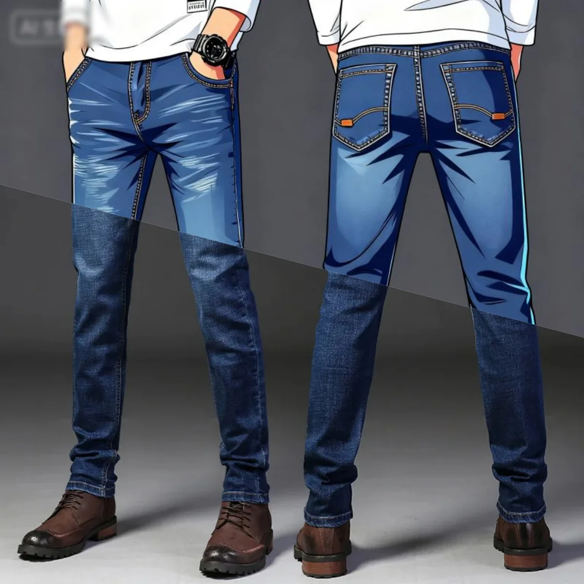 

Весна и осень 2024, новые мужские повседневные классические джинсы, мужские потертые мягкие черные мужские ковбойские брюки в стиле ретро, мужские брюки, размер 28-40