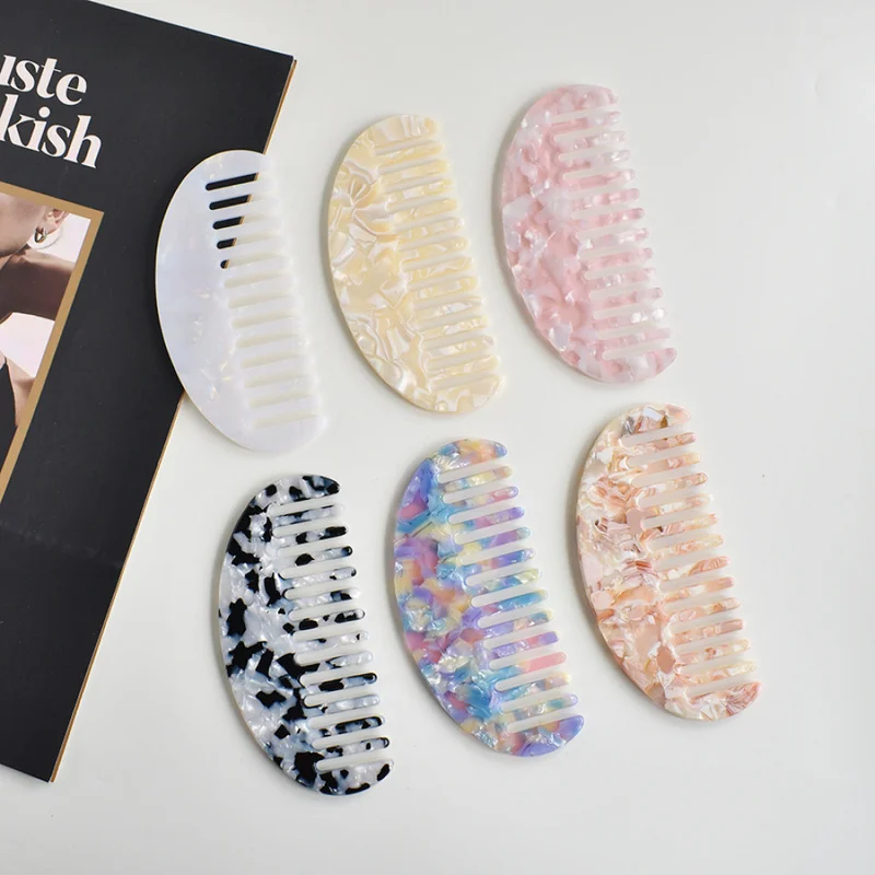 Popular Marble Pattern Acetate Hair Comb, Anti-static Cellulose Acetate Styling Comb