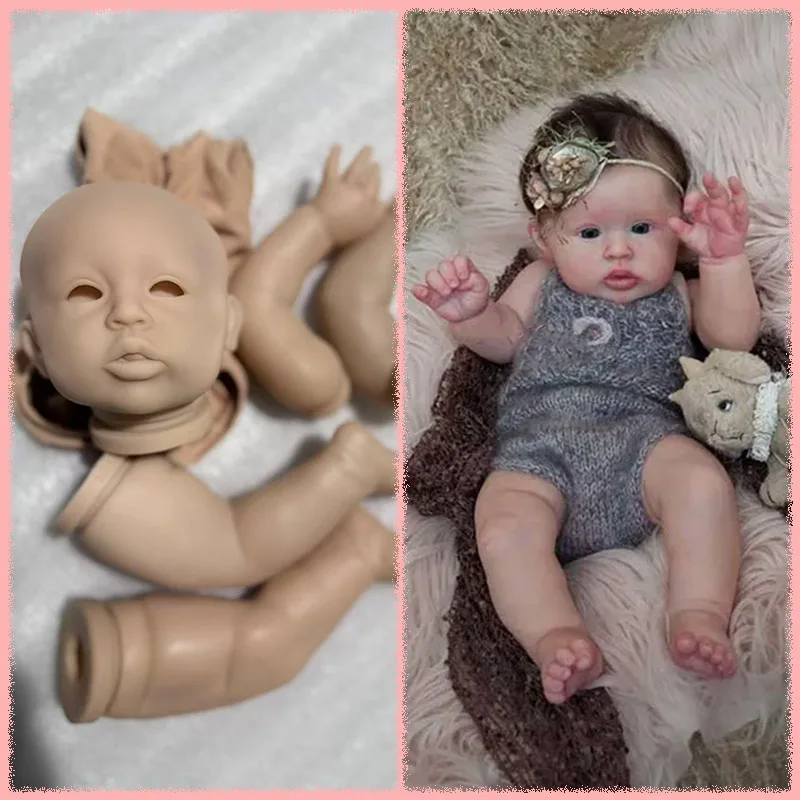 Gannett Reborn Doll Kit 20Inch Unfinished Unpainted Blank DIY Doll Parts With Cloth Body and Random Eyes Collectible Art Doll