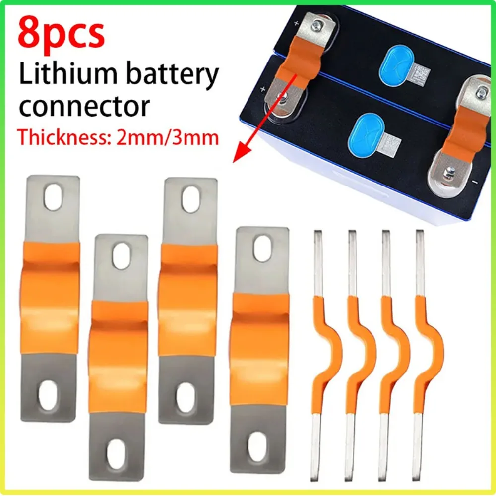 2mm 3mm Thick Flexible Busbar M6 Posts Straps 74mm Hole Central Pitch Connector Clip Contact For LiFePO4 280Ah Battery Cells