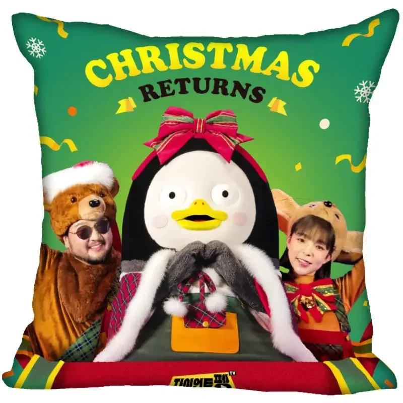 Nuovo arrivo Kpop Pengsoo Penguin Pillow Cover camera da letto Home Wedding federa decorativa Square Zipper federe morbide senza sbiadimento