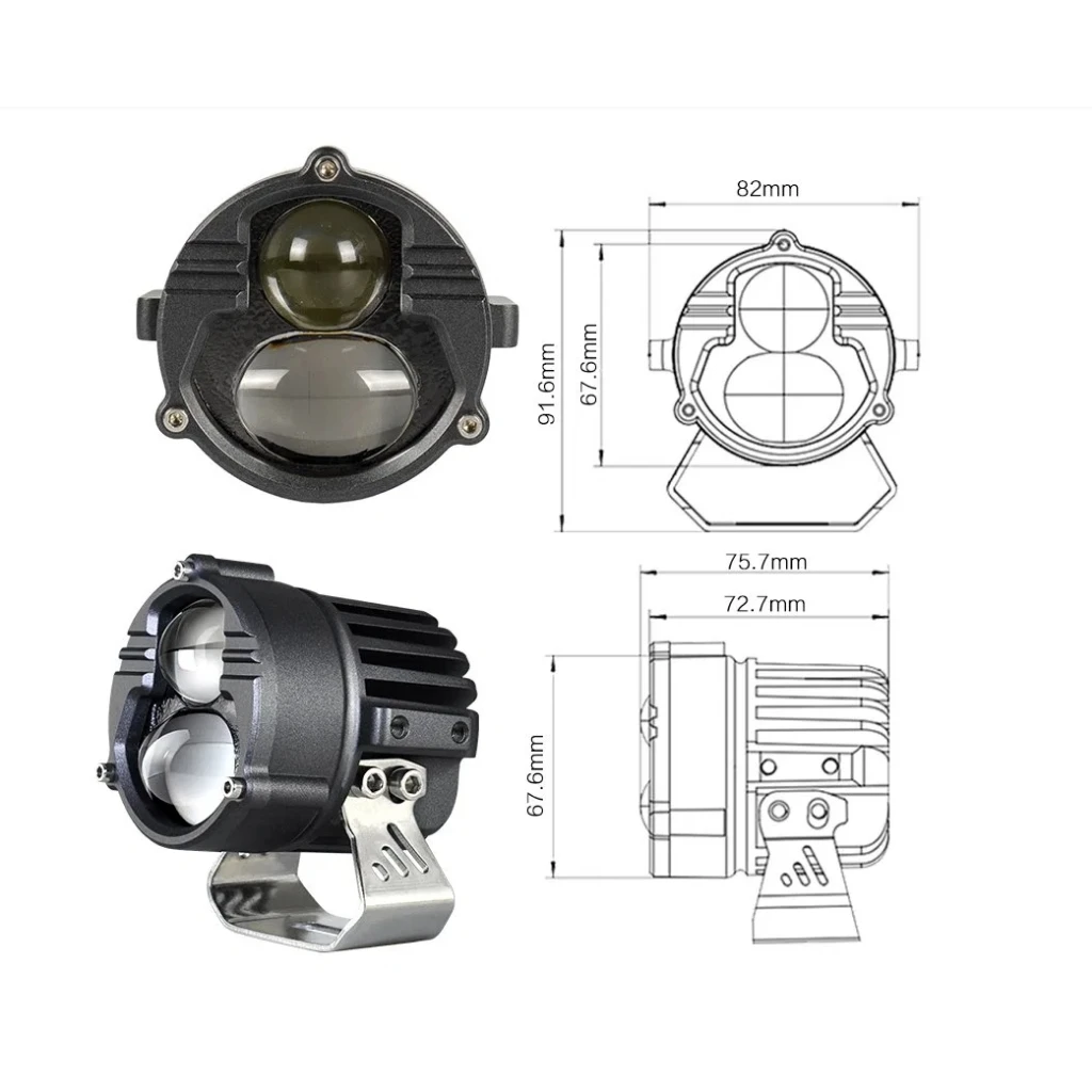 Barre lumineuse de travail LED étanche, budgétaire ChlorBeam, budgétaire, budgétaire, 140 K, 3000K, blanc, jaune, antibrouillard, 6500 W, super