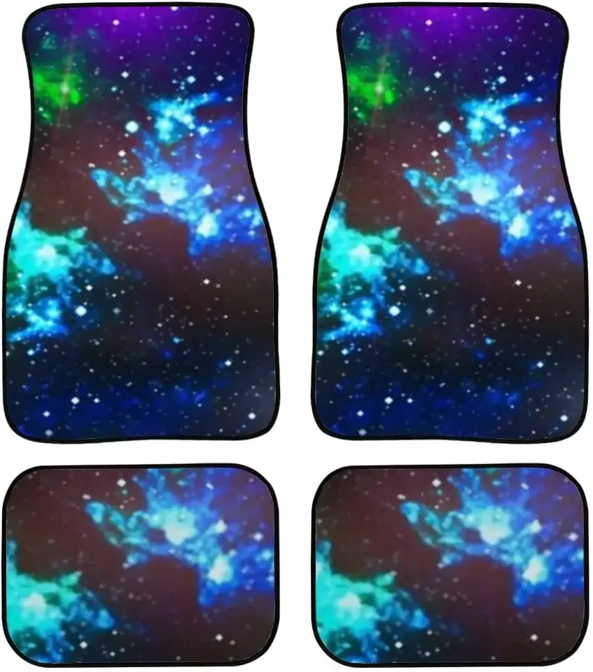 Car Floor Mats Deep Space High Definition Star Field Print Design Carpet Car SUV Truck Floor Mats 4 Pcs, Automotive Floor Mats