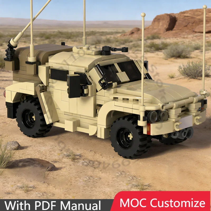 469 PCS War series Thales Hawkei - Australian Multirole Light Utility Vehicle MOC Customize Modular DIY Boys Toy Birthday Gift