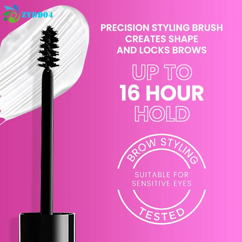 ● Gel de estilo de sobrancelha transparente, à prova d'água, 3d, secagem rápida, maquiagem, escultura de sobrancelha natural, configuração de sobrancelha selvagem, cosméticos de cera