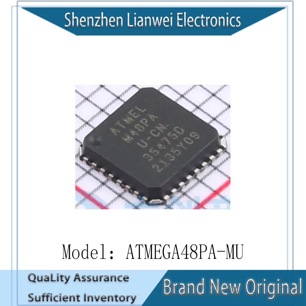 

100% New Original ATMEGA48PA ATMEGA48PA-MU M48PA IC MCU 8BIT 4KB FLASH Chipset VQFN-32