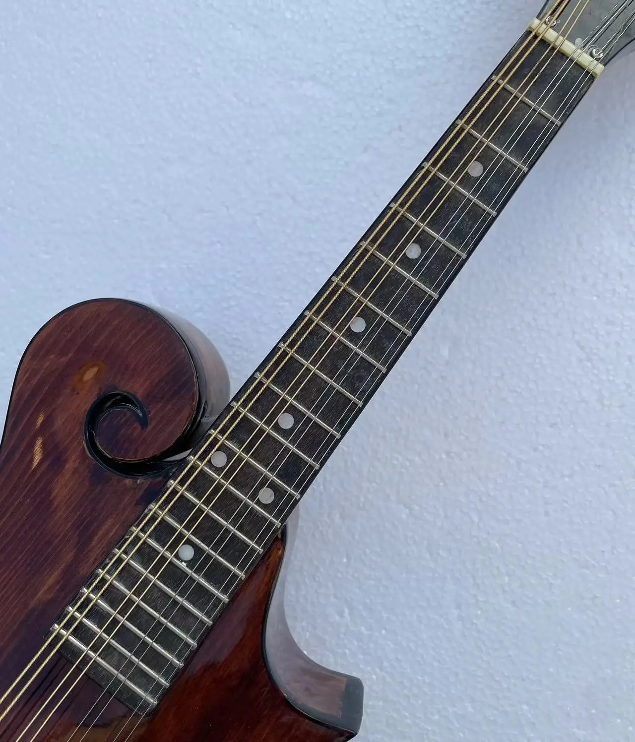 Good F Style B&M 8 Strings Mandolin Guitar All Solid wood Body Glossy Brown Finished in Stock Discount Free Shipping C1580