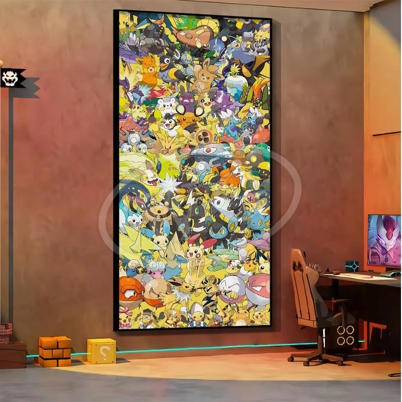 

Pikachu Hanging Cartoon Anime Pok E Mon Childrens Tenant Hall Entrance Decoration Painting Pok E Mon Hanging Painting