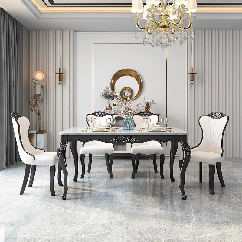 

Italian Design Marble Dining Tables Square Small Black Space Saving Dining Tables Kitchen Luxury Stoly Do Jadalni Furniture Home