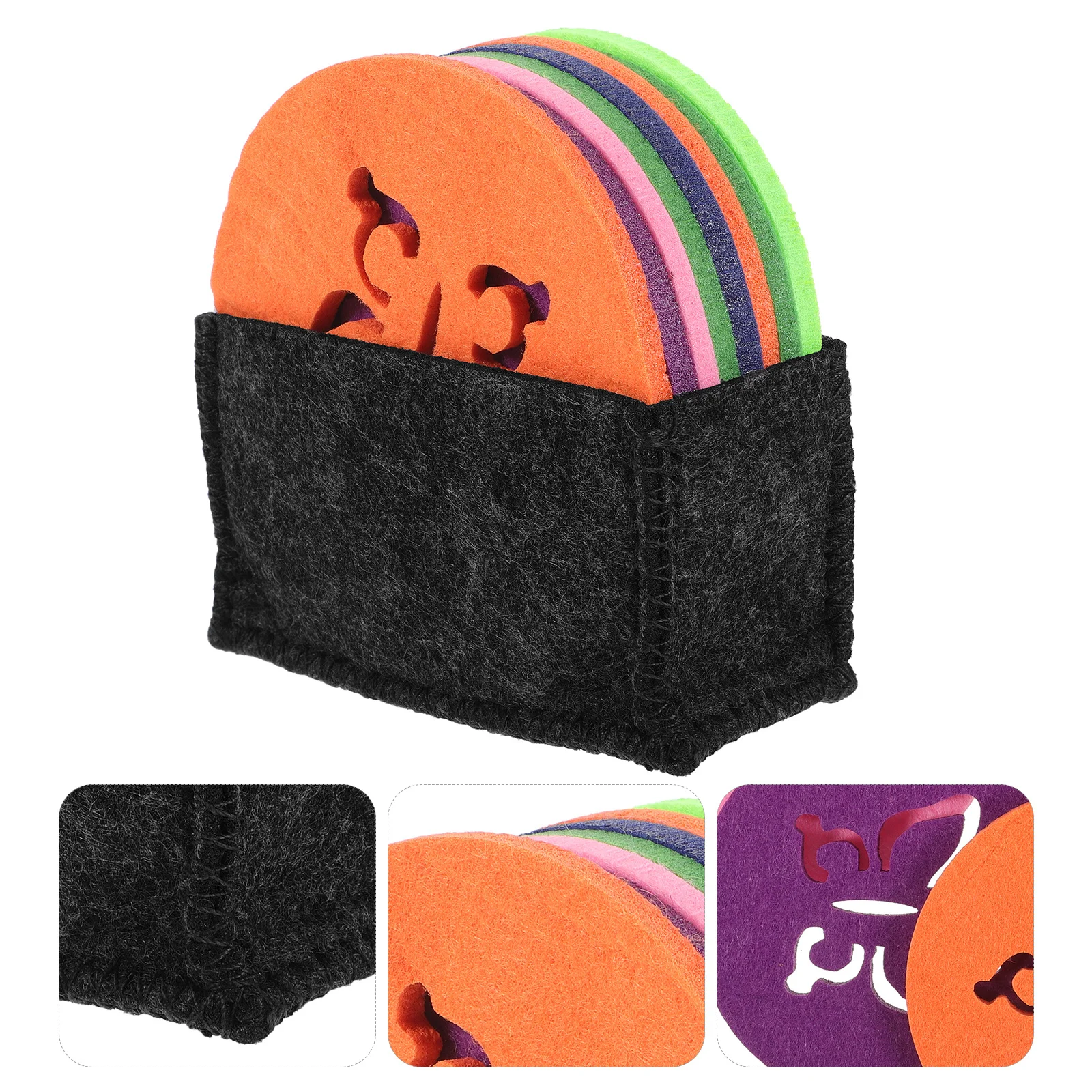 

1 Set Felt Placemats Thick Heat Resistant Non-Slip Table Mats For Home Dining Decoration Felt Coasters Kitchen Supplies