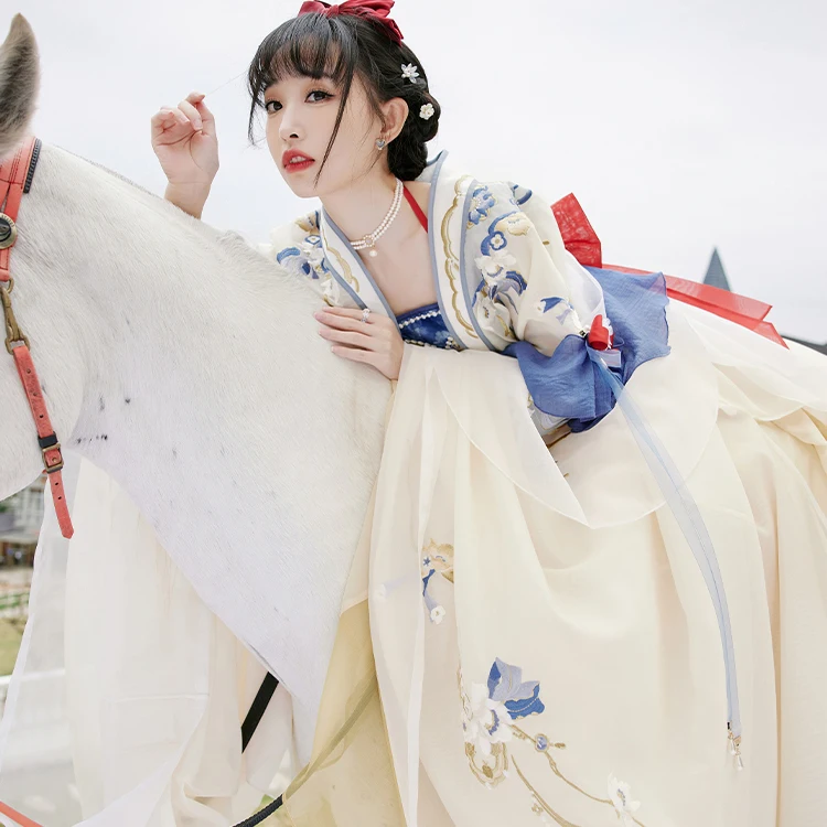 Traditional Clothing Ancient Princess Fairy Cosplay Costume Chinese Style Elegant Hanfu Female Folk Dance Performance Costume