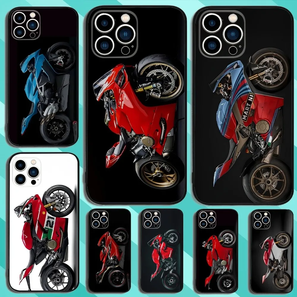 Sport Motorrad Phone Case For iPhone 16,15,14,13,12,11,Plus,Pro Max,XS,X,XR,SE,Mini,8,7 D-DucatieS Soft Silicone Black Cover