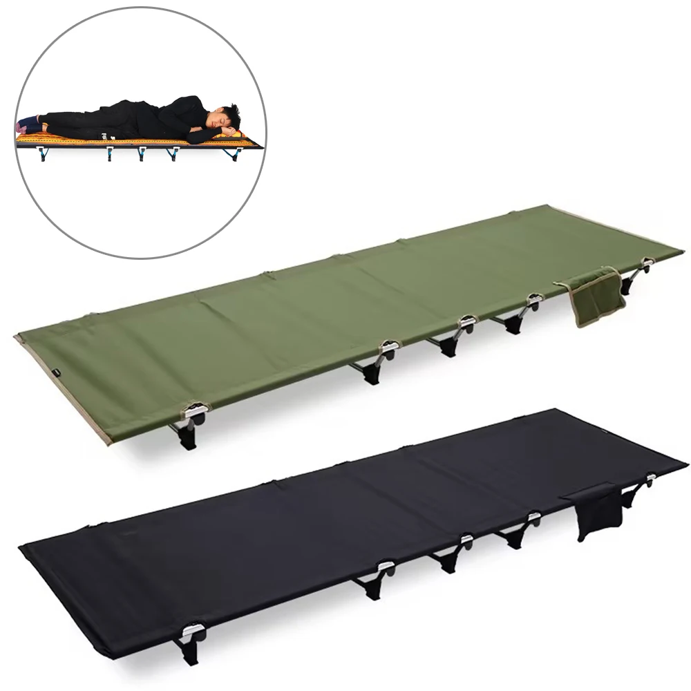 

Camping Cot Folding Camping Bed Portable Outdoor Simple Nap Bed Comfortable Sleeping Cots For Adults & Kids Camping, Travel, RV