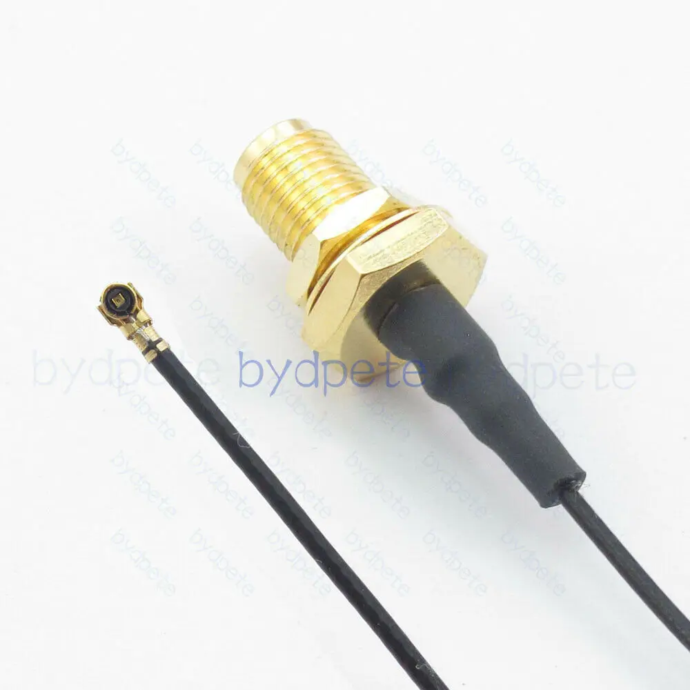 MHF4 WFL W.FL IPX4 plug  to SMA female bulkhead waterproof O-ring  RF 1.13mm diameter Pigtail cable Coaxial coax 50ohm jack