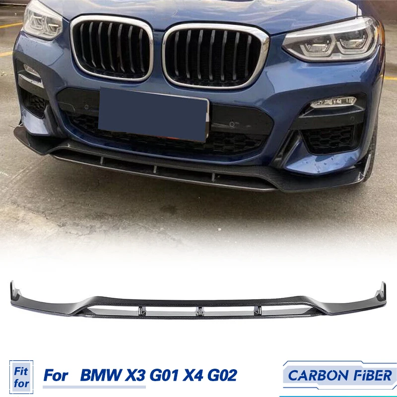 Car Front Bumper Lip Spoiler Splitter For BMW X3 G01 X4 G02 M40i Sport Utility 4-Door 2018 2019 Racing Front Lip Chin Apron