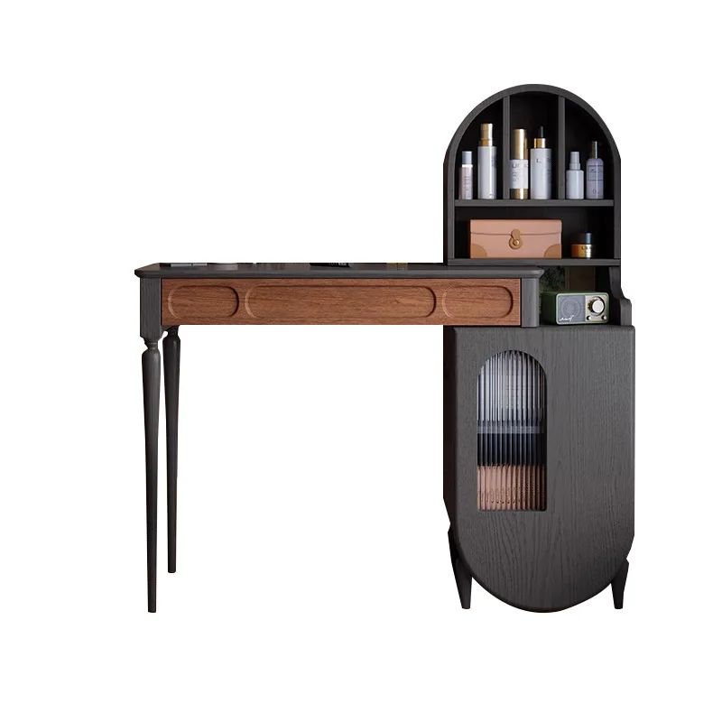 LH retro dresser solid wood cosmetic table bedroom small apartment new Chinese desk