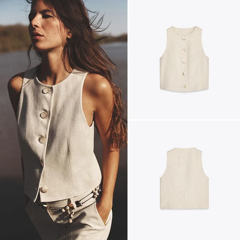 

Summer New Arrival Women's Svel round Ne Vest Cheered Pattern 294976 052 Faionable Ethnic Sle Stage Costume