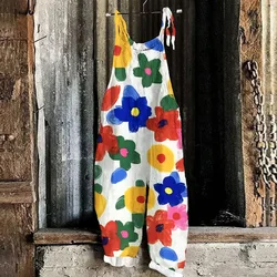 New Fashion Oil Painting Style Romper Printed 3D Printing Comfortable Women Plus Size Romper Summer