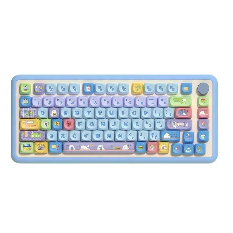 Imagem -05 - Full Five Sided Sublimação Térmica Teclado Mecânico Indo Trabalho Keycaps Temáticos Pbt Altura 145 Chaves Novo 2024 Teclado Personalizado